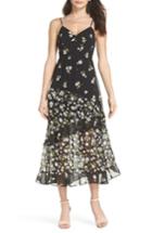 Women's Bardot Ditzy Floral & Ruffle Chiffon Dress - Black