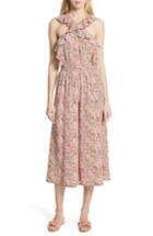 Women's Rebecca Taylor Margo Halter Top Floral Silk Jumpsuit - Pink
