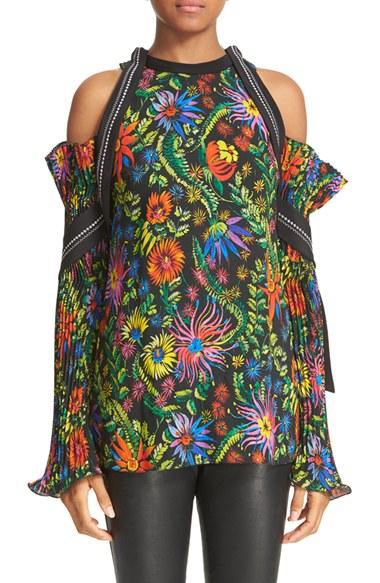 Women's 3.1 Phillip Lim Floral Cold Shoulder Top