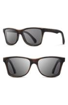 Men's Shwood 'canby' 54mm Polarized Wood Sunglasses - Distressed Dark Walnut/ Grey