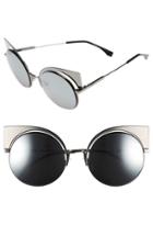 Women's Fendi 53mm Round Cat Eye Sunglasses -