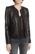 Women's Rebecca Taylor Leather Jacket - Black