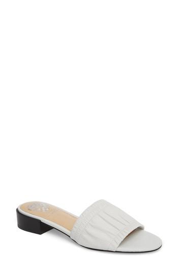 Women's Vince Camuto Nanita Pleated Slide Sandal M - White