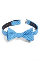 Men's Ted Baker London Dot Cotton & Silk Bow Tie, Size - Blue