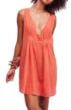 Women's Free People Crushin' On You Beaded Minidress - Orange