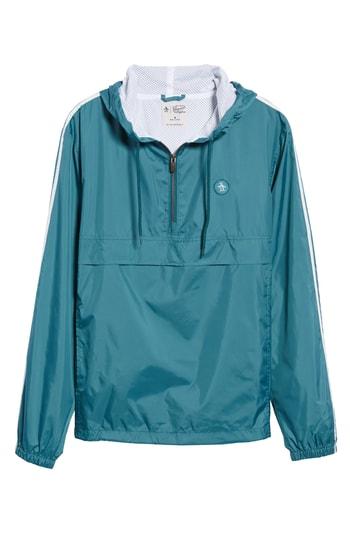 Men's Original Penguin Hooded Popover, Size - Blue