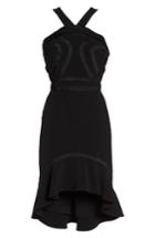 Women's Foxiedox Aviana High/low Halter Neck Dress - Black