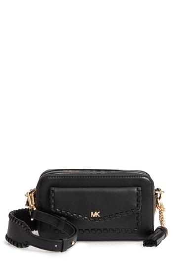 Michael Michael Kors Small Leather Camera Bag - Black
