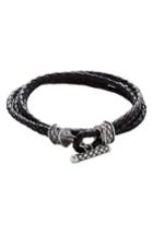 Men's Degs & Sal Stealth Leather Wrap Bracelet
