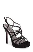 Women's Adrianna Papell Miranda Embellished Platform Sandal .5 M - Black