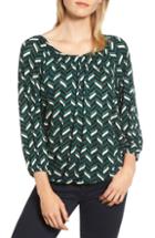 Women's Michael Michael Kors Chevron Peasant Top - Green