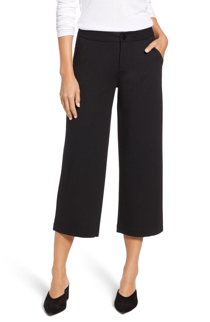 Women's Jag Jeans Blair Crop Wide Leg Ponte Pants - Black