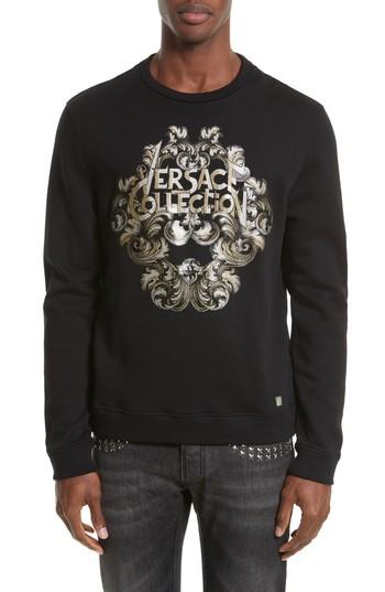 Men's Versace Collection Corinthian Logo Graphic Sweatshirt