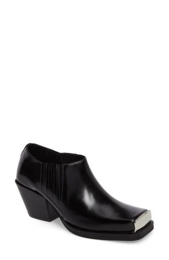 Women's Jeffrey Campbell Reynoso Square Toe Bootie .5 M - Black
