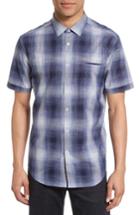 Men's Good Man Brand On Point Trim Fit Plaid Sport Shirt - Blue
