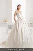 Women's Rosa Clara 'enebro' Strapless Bow Ballgown Dress, Size In Store Only - Ivory