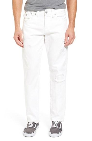 Men's True Religion Brand Jeans Geno Straight Leg Jeans - White