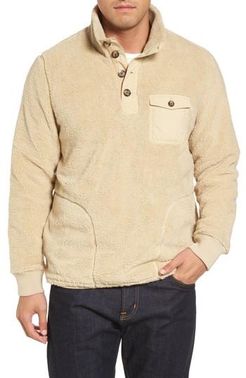 Men's Ugg Fuzzy Faux Shearling Pullover, Size - Beige