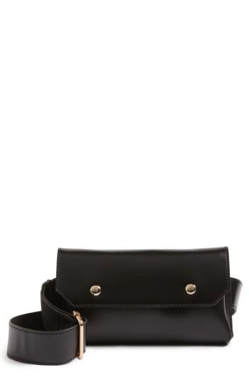 Bp. Faux Leather Belt Bag - Black