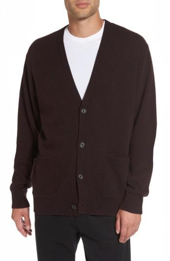 Men's Vince Wool & Cashmere Cardigan, Size - Purple