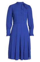 Women's Chelsea28 Button Tie Neck Dress - Blue