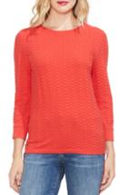 Women's Vince Camuto Rhombus Stitch Sweater, Size - Red