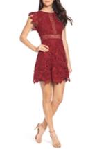 Women's Bb Dakota Calvin Lace Fit & Flare Dress - Red