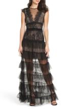 Women's Bronx And Banco Lolita Lace A-line Gown - Black