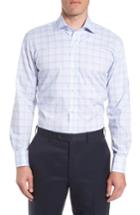 Men's Ledbury Conwell Slim Fit Plaid Dress Shirt .5 - Blue