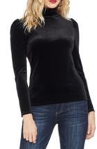 Women's Vince Camuto Cinched V-neck Sparkle Top - Black