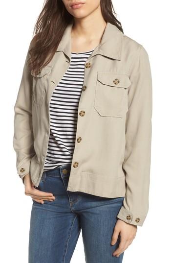 Women's Liverpool Jeans Company Flyaway Shirt Jacket - Grey