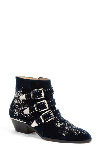 Women's Chloe 'susan' Studded Buckle Boot Us / 40eu - Blue