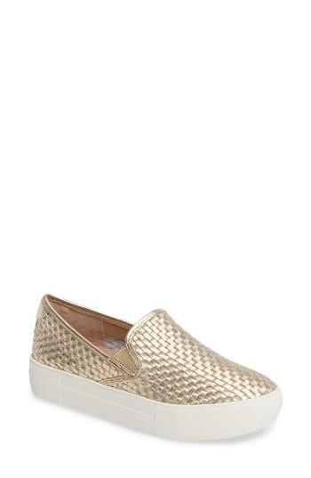 Women's Jslides Alyssa Platform Slip-on Sneaker .5 M - Metallic