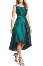 Women's Chetta B Embellished High/low Dress - Green