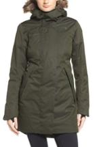 Women's The North Face Far Northern Waterproof Down Parka With Faux Fur Trim - Red
