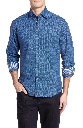 Men's Stone Rose Geometric Sport Shirt