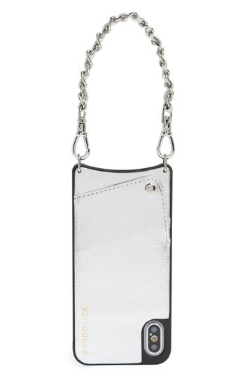 Bandolier Lucy Faux Leather Iphone X & Xs Wristlet Case - Metallic