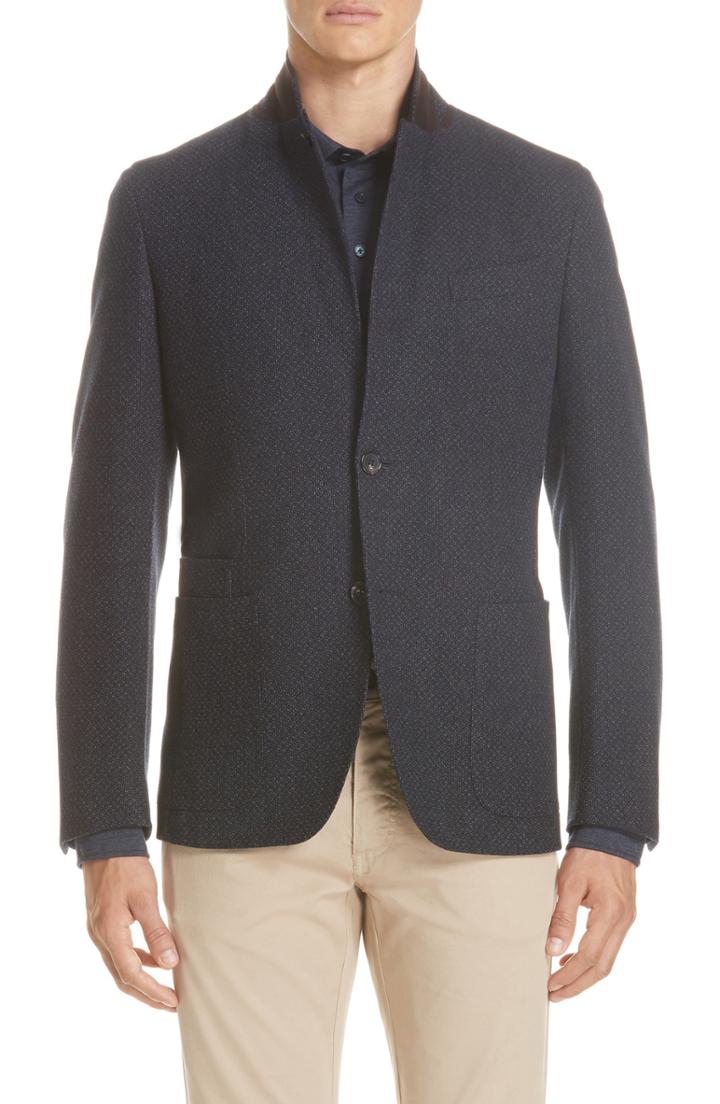 Men's Ermenegildo Zegna Trim Fit Wool & Cashmere Blazer Us / 52 Eur - Blue