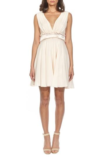 Women's Tfnc Joany Ruffle Waist Fit & Flare Dress - Beige