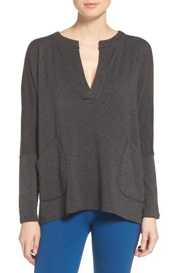 Women's Beyond Yoga Fleece Pullover Poncho - Grey