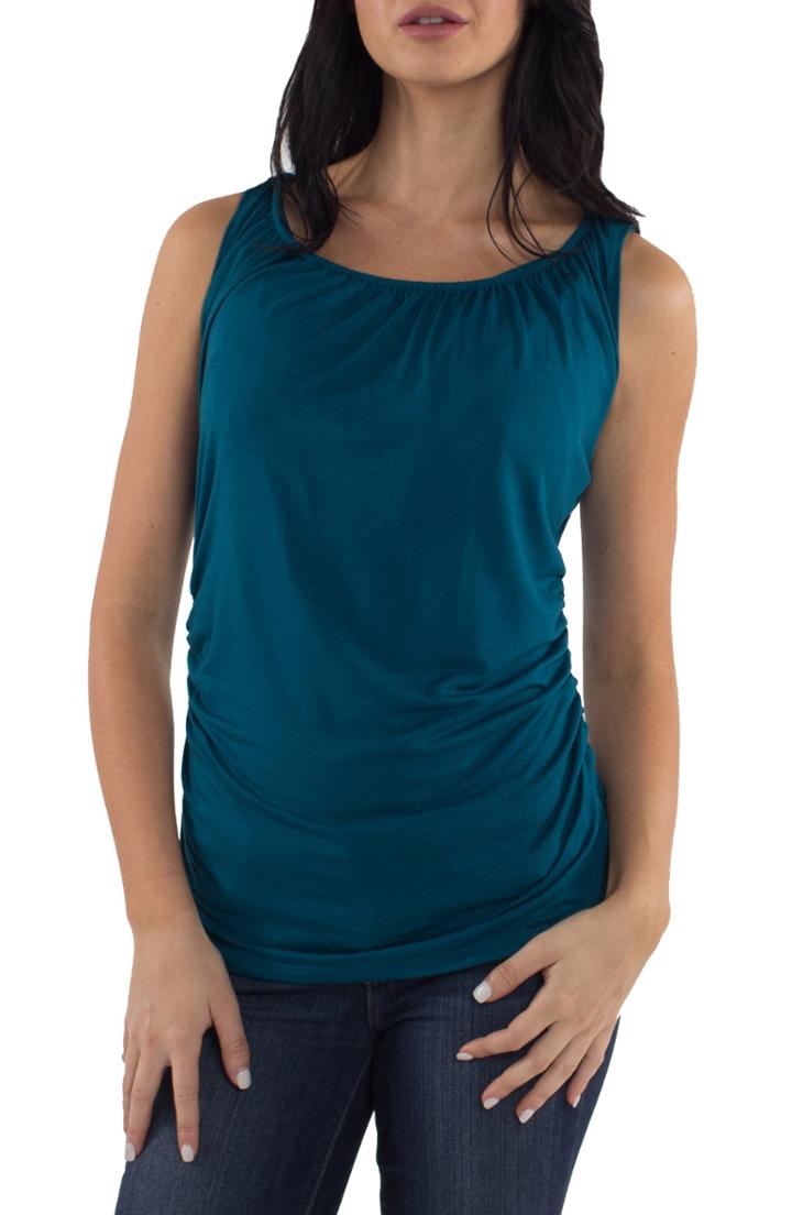 Women's Udderly Hot Mama Taylor Maternity/nursing Tank Top - Blue/green