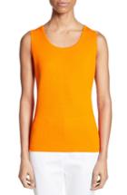 Women's St. John Collection Milano Knit Contour Shell, Size - Orange