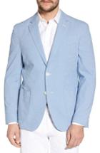 Men's Flynt Slim Fit Microcheck Soft Sport Coat R - Blue
