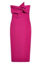 Women's Topshop Bow Twist Midi Dress Us (fits Like 2-4) - Pink