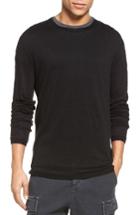 Men's Vince Contrast Crewneck Linen Sweater