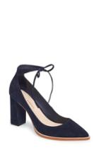 Women's Loeffler Randall Rita Ankle Strap Pointy Toe Pump M - Blue