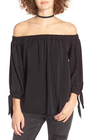 Women's Bp. Off The Shoulder Top, Size - Black
