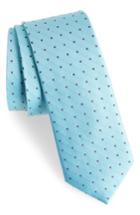 Men's Calibrate Dot Silk Blend Skinny Tie, Size - Green