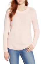 Women's Caslon Stitch Stripe Sweater - Pink