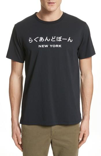 Men's Rag & Bone Japan Graphic T-shirt - Black